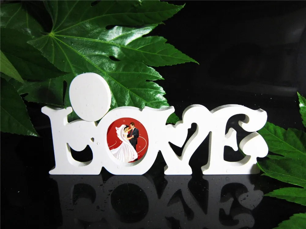 

Customize any photo frame Wood Wooden white Letters Alphabet be used for Birthday Gifts Bridal Party Home Wedding Decorations