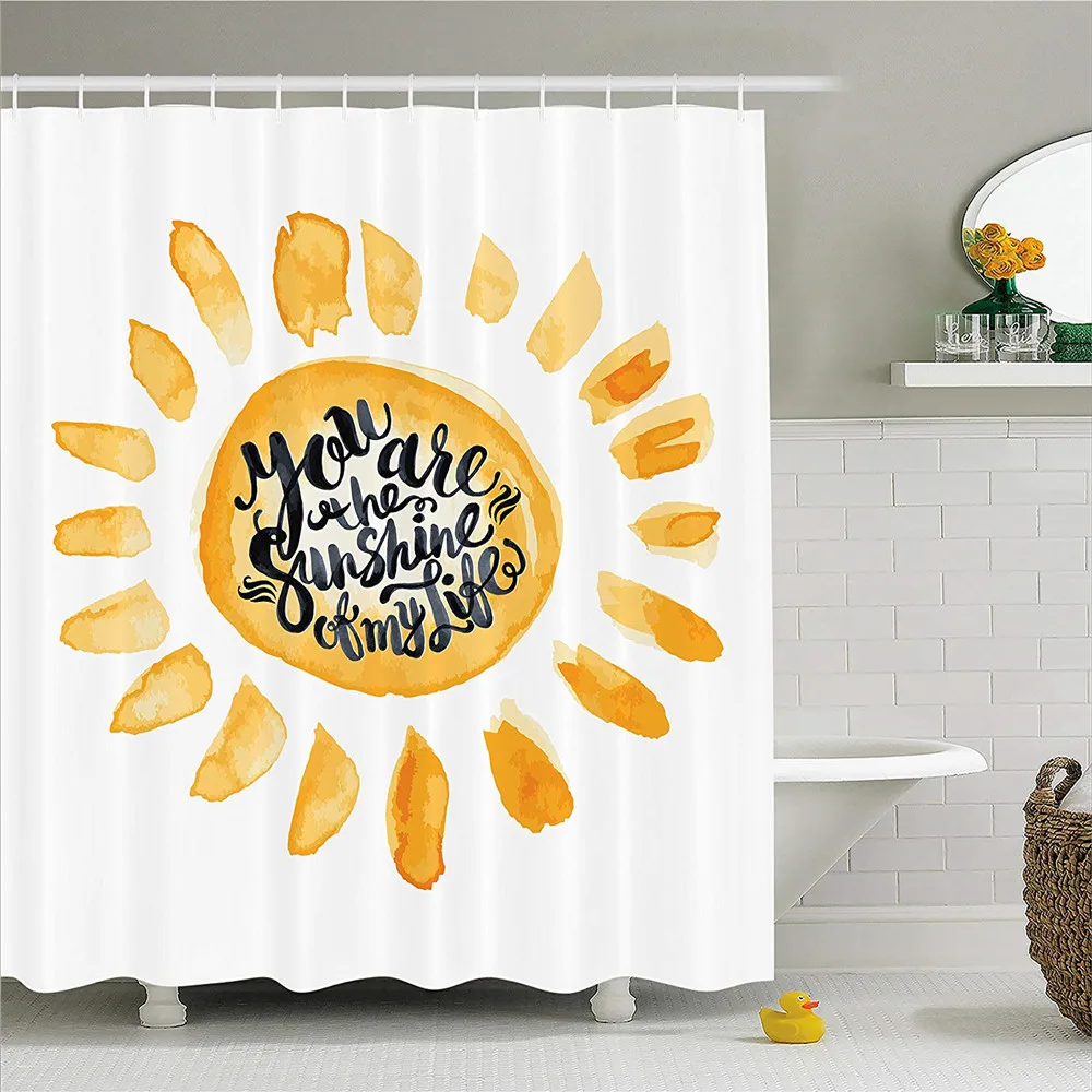 Декоративное украшение с цитатами занавеска для душа от LIBIN акварельное