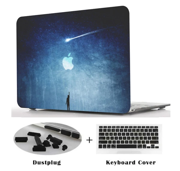 Жесткий чехол с принтом для клавиатуры + Пылезащитная заглушка Apple Macbook новая