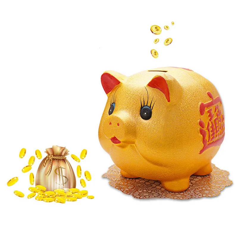Креативный подарок Lucky Feng Shui мультяшная золотая свинья-копилка керамическая копилка детская наличные копилка для монет коробка депозит коробка для домашнего декора