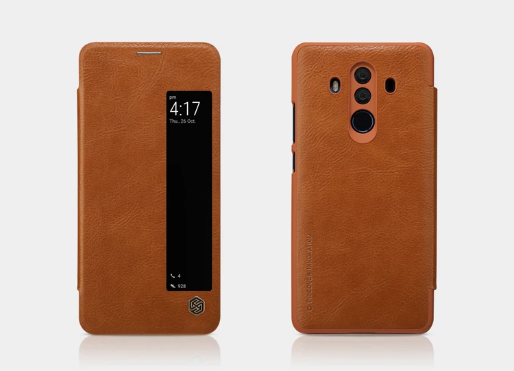 Коврики 10 Pro Чехол бренд Nillkin Qin Высокое качество LTHR Флип кожаный чехол для Huawei