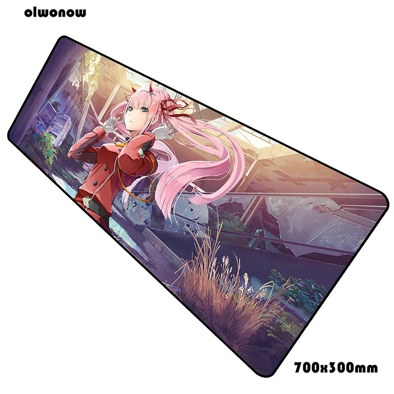 Коврик для мыши darling in the franxx 70x30 см игровой коврик для мыши крутой офисный notbook Настольный коврик очаровательные padmouse игры pc gamer коврики