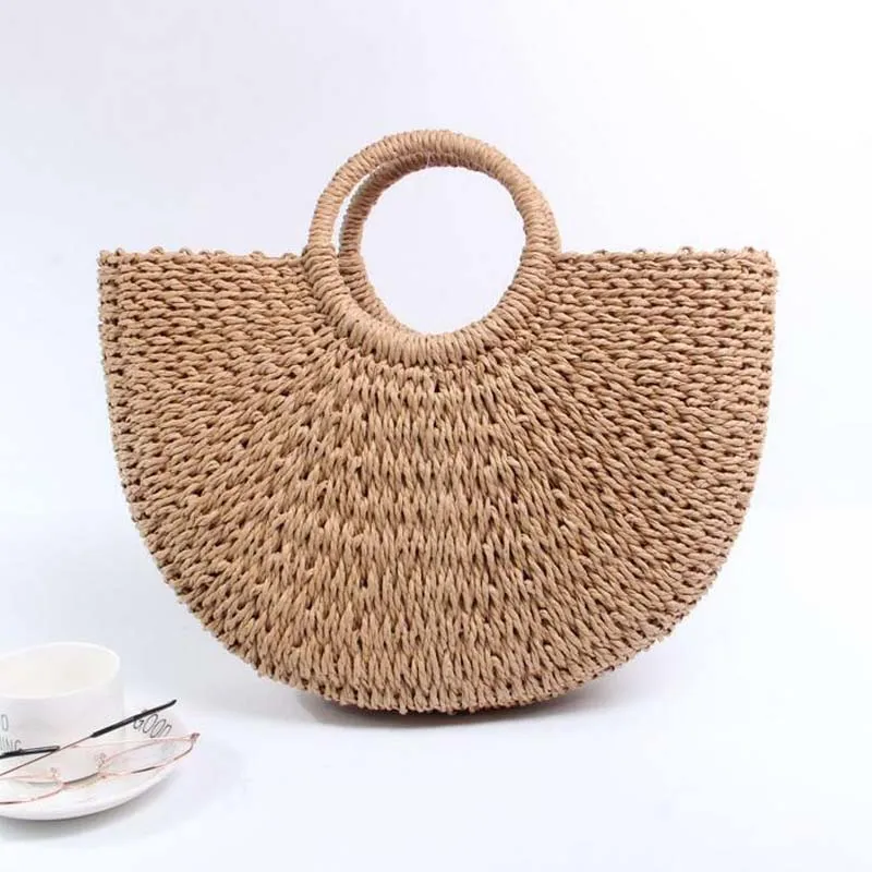 Круглые соломенные сумки 2019 женская летняя сумка из ротанга плетеная пляжная