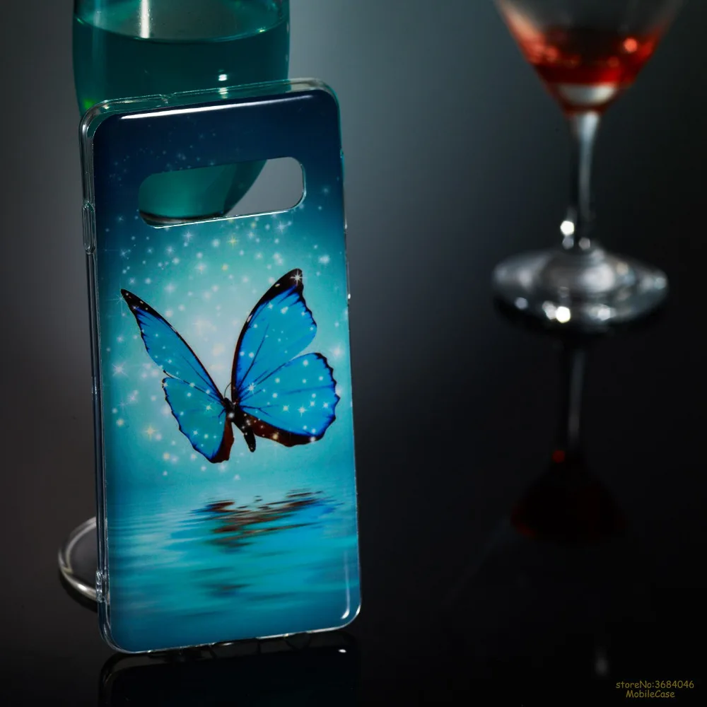 Светящийся чехол для телефона samsung Galaxy S10/S10 Плюс/S10e мягкий светящийся в темноте из