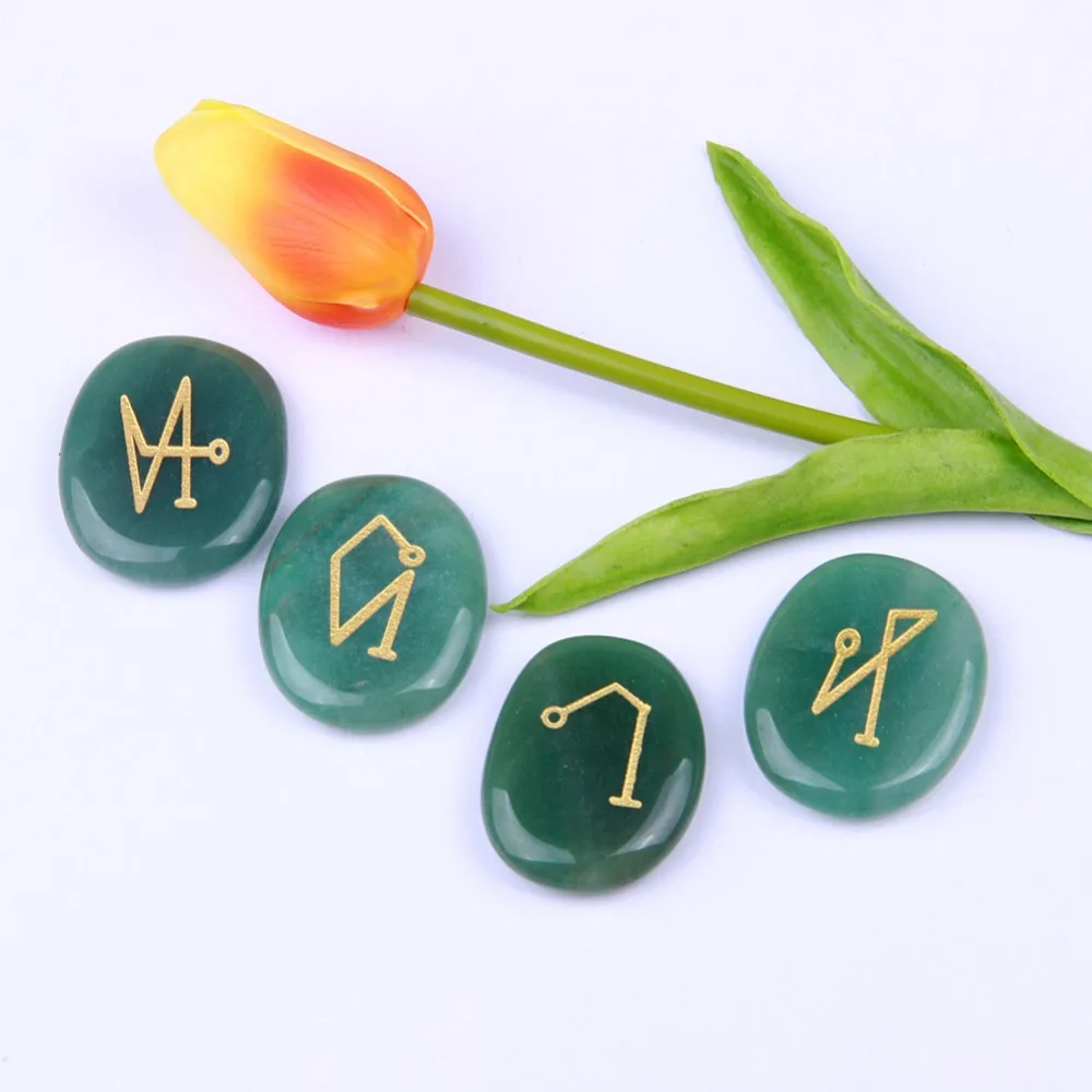 4 шт. нартурный камень зелёный авантюрин кристаллическая терапия Золотой