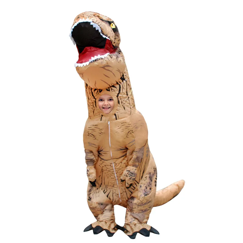 180 см гигантский надувной динозавр костюмы для детей T rex животных косплей детские