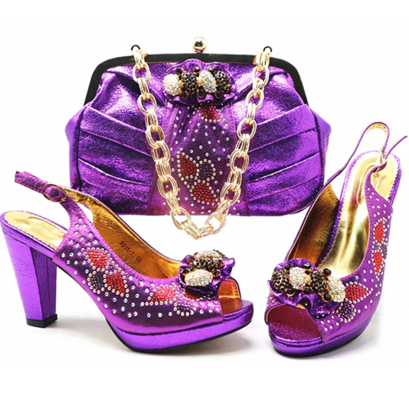 Роскошная женская обувь комплект из туфель и сумочки в африканском стиле