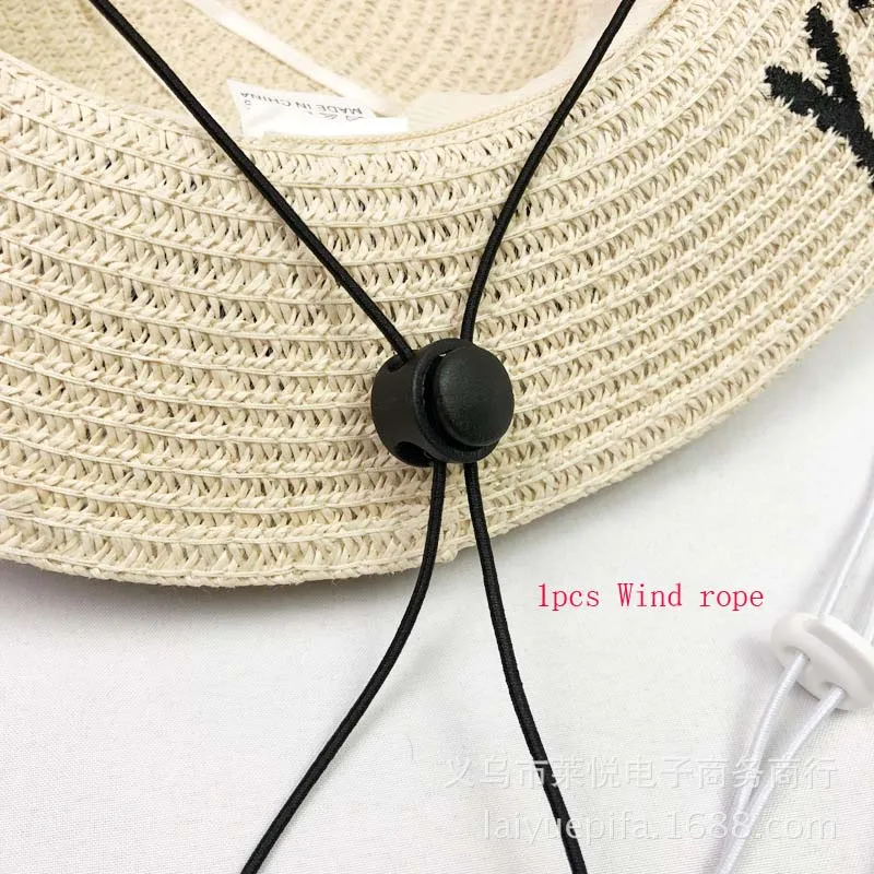 only wind rope Модная женская соломенная шляпа с плоским бантом, летняя шляпа от солнца для женщин и девушек, модная пляжная шляпа-федора - Цвет: only wind rope