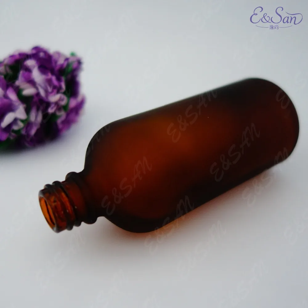 VP08M-100ML большой коричневый цвет круглая глазурь флакон для духов стеклянная
