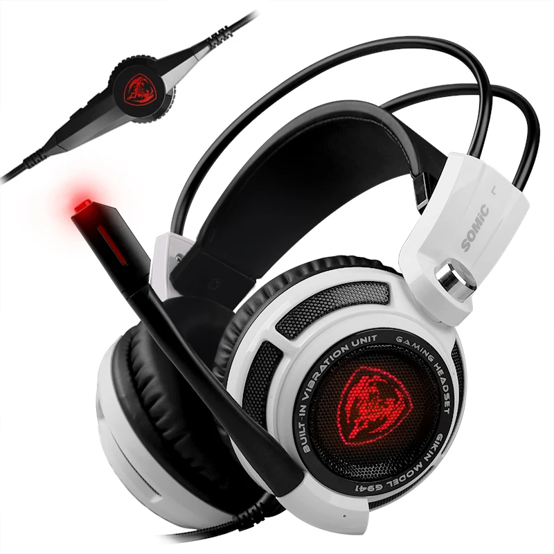 Somic G941 профессиональный игровой гарнитуры 7 1 Surround Sound вибрации Функция USB Игровые