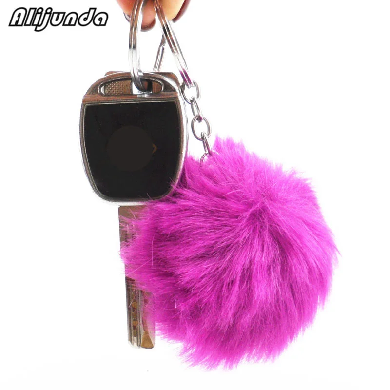 2018 простой искусственный плюшевый брелок с имитацией Помпона в виде кролика для