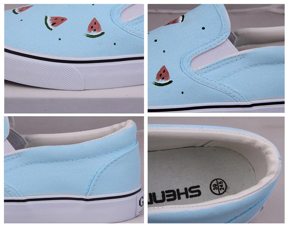 Женская парусиновая обувь с рисунком граффити на весну 2020 | Обувь