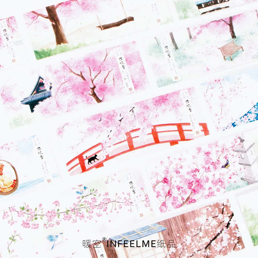 30 шт./упак. Новый Сакура снег вишня Закладки канцелярские школьные офис подарок S