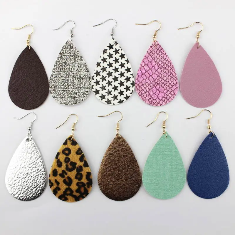 Новые Классические Кожаные серьги леопардовые Эффектные из искусственной кожи