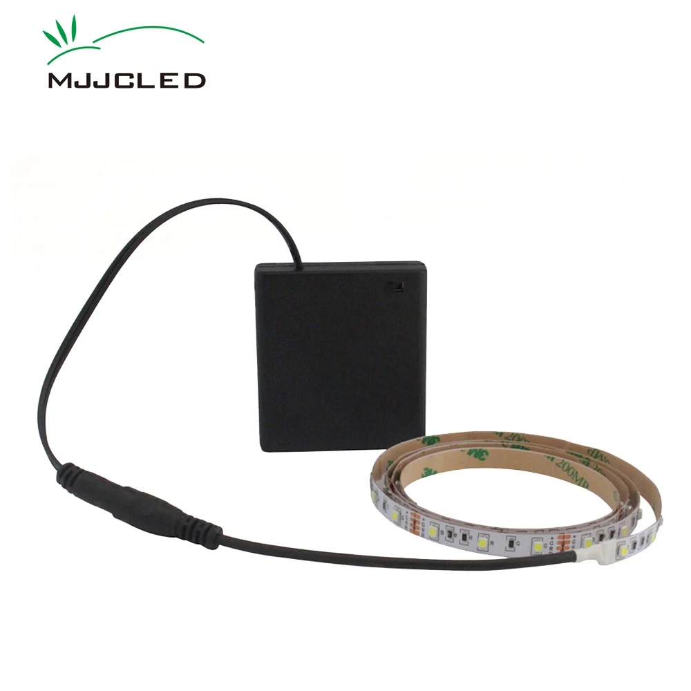 

LED Strip Light Battery Powered Tape LED Battery Operated 50CM 1M 2M 3M Adhesive Tape Lights SMD3528 LED Stripe Warm Cool White