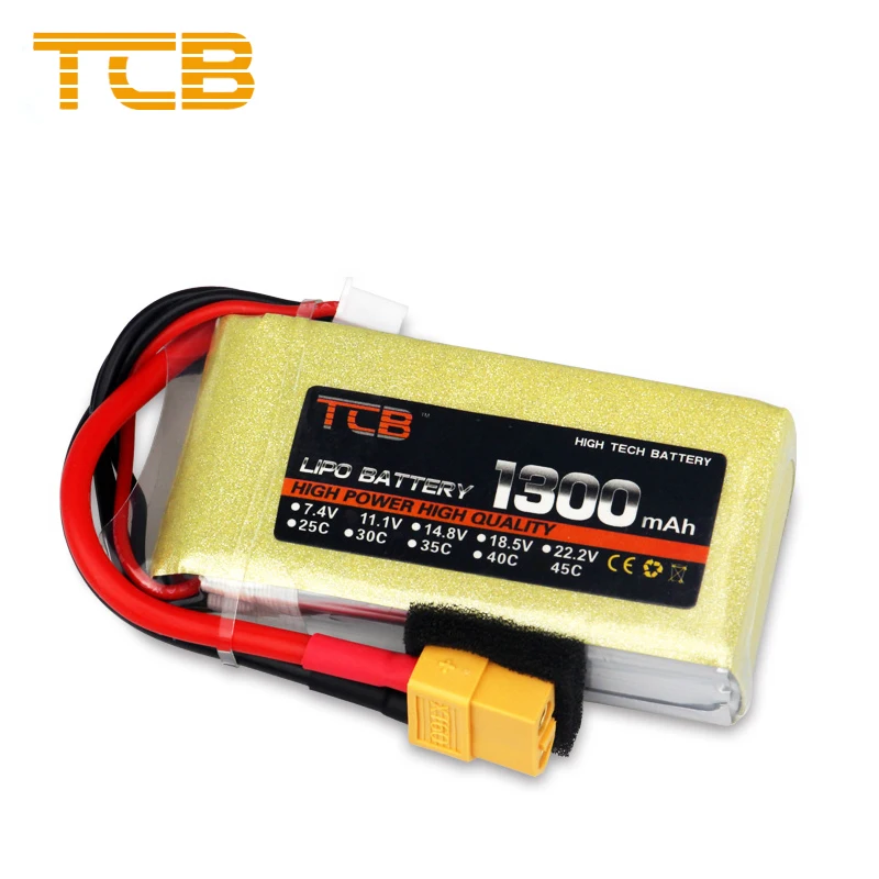 TCB RC Lipo батарея 3 S 11 1 В 1300 мАч 45C для Drone вертолет Квадрокоптер автомобиля FPV системы