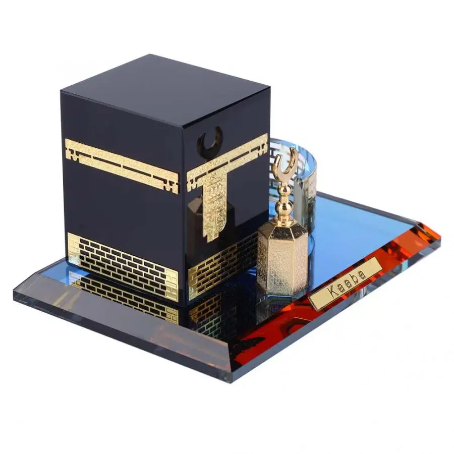 DIY Eid Mubarak мусульманский винтажный кристалл позолоченный Kaaba из трех частей модель