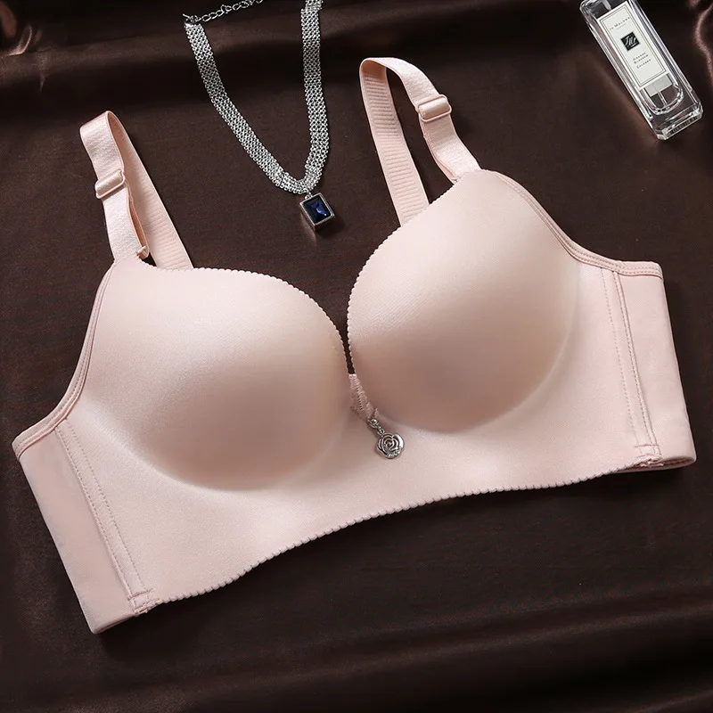 

HW07 New Arrival Women Lingerie Set Push Up Bras Add Two Cups Brassiere Unlined Seamless Bra For Women A B C Cups Lenceria Mujer