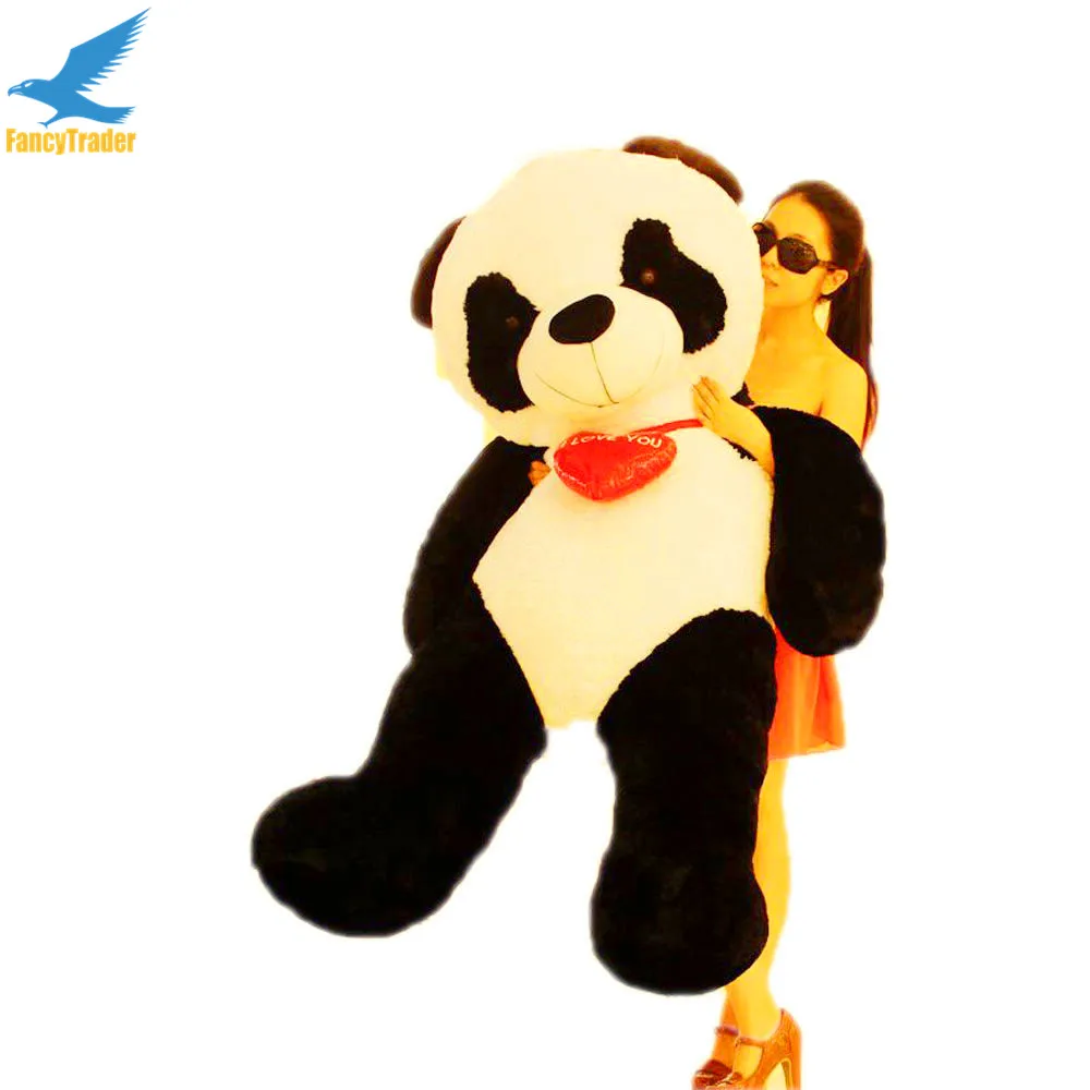 

Fancytrader 63'' Large Huge JUMBO Plush Soft Stuffed Giant Panda Toy Great Valentines Day Gift FT90906