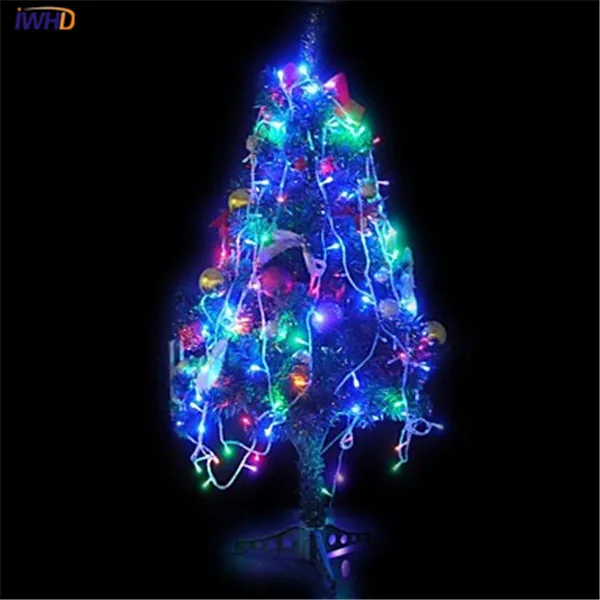 

Рождественская светодиодная гирлянда, 10 м, 100 светодиодов, цветные огни, RGB мигающий источник питания, уличная Свадебная Декоративная гирлян...