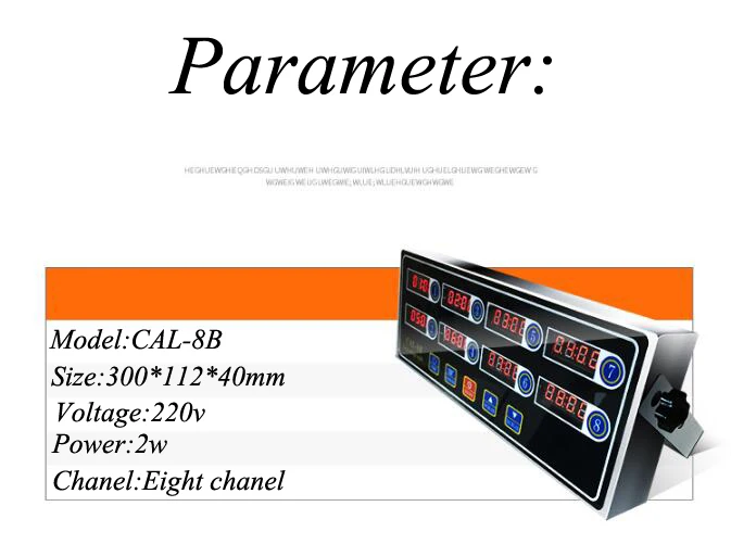 Цифровой кухонный таймер с ЖК дисплеем 8 канальный CAL 8B|Таймеры| |
