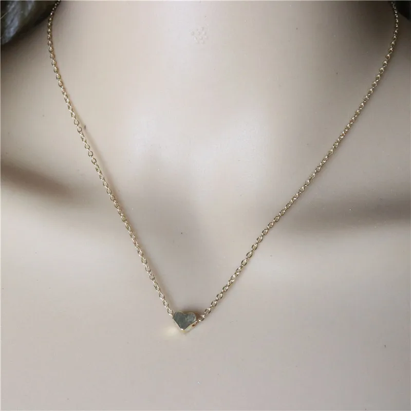 New Fashion Charm Women's Simple delicate Heart Chain necklace with simple collarbone Pendant For Women Gift Lucky Jewelry | Украшения