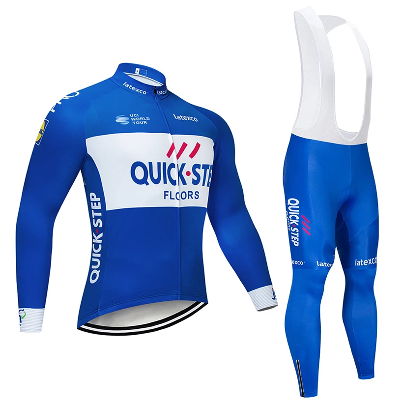 Зимняя флисовая веломайка Quick Step длинные комплекты изготовленная на заказ Ropa