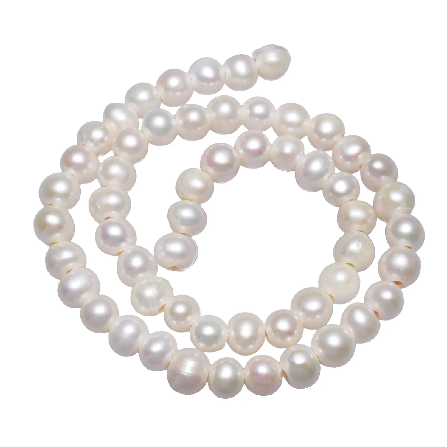 

Cultured Potato Freshwater Pearl Beads Natural White 8-9mm Approx 2mm Sold Per 15.3 Inch Strand