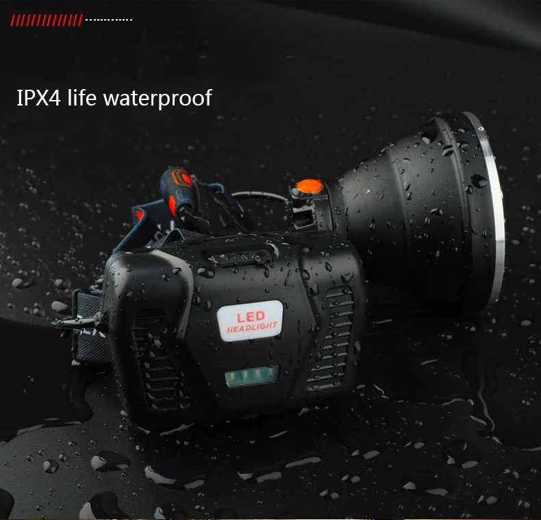 Светодиодный налобный фонарь Cree xhp50 или T20, светильник с 18650 аккумулятором, зарядка через USB, уличный охотничий пещерный водонепроницаемый велосипедный светодиодный налобный светильник