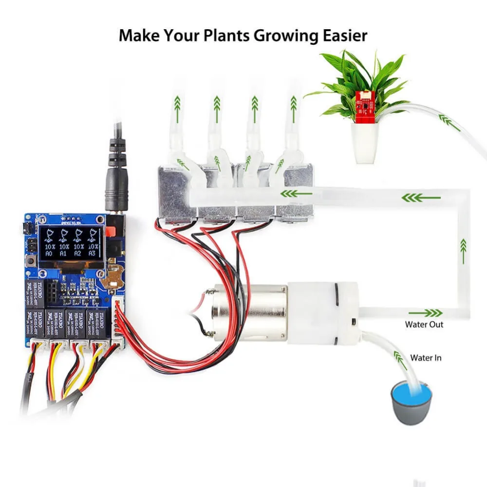 Электрический умный насос щит электронный DIY автоматический умный полив растений для Arduino емкостный датчик влажности почвы