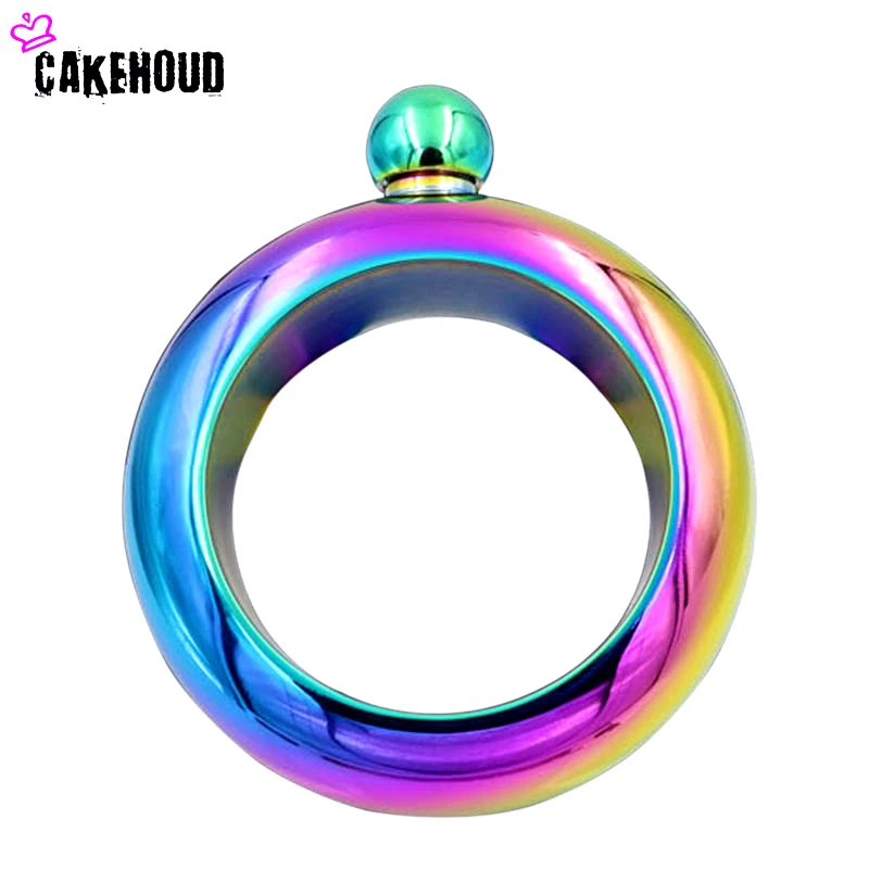 CAKEHOUD 3,5 унц. Нержавеющая сталь кувшин браслет алкоголя фляжка Воронка браслет ювелирных изделий Воронка браслет Drinkware 3 цвета - Цвет: Seven colors