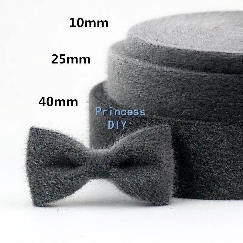 5 м/лот DIY материал 10 25 40 мм Толстая плотная однотонная бархатная лента длинная