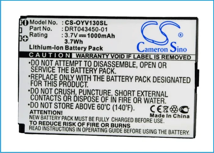 DRT043450 01 батареи Cameron Sino 1000mAh для Олимпии Vox Color 2159 M912 AURO M101|cameron sino|battery forcameron sino battery |