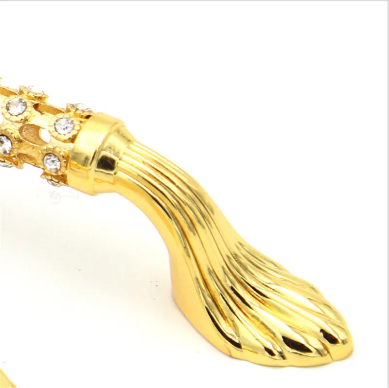 MAXMIX 1 шт. 24K gold Стразы win дверная ручка для шкафа стеклянная Алмазная ящика модная