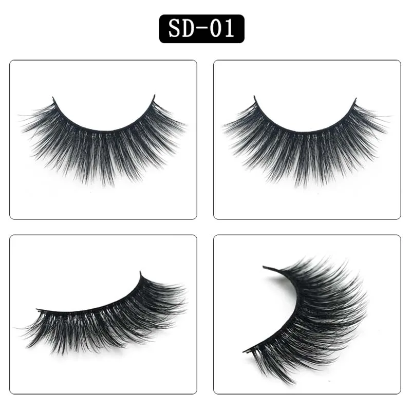 Mink Lashes 3D Eyelashes 100% Handmade Thick Long Lasting Reusable Natural Popular False Make Up | Красота и здоровье
