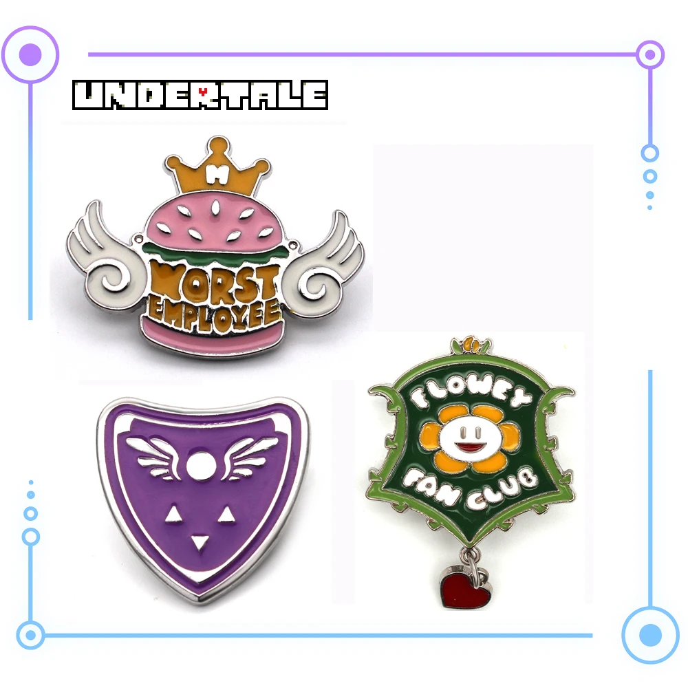 Giancomics Undertale три стиля горячие игровые значки значок Косплей символ металлическая