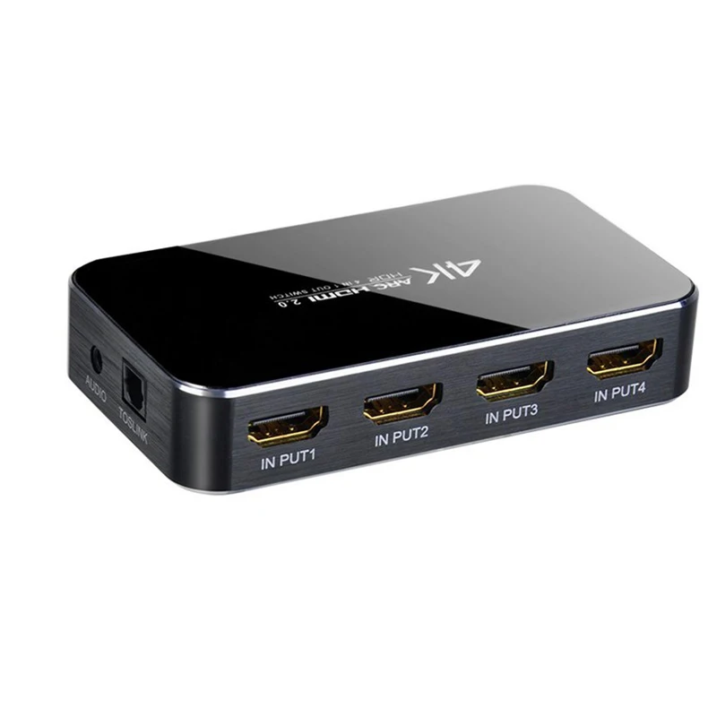HDMI совместимый сплиттер переключатель 2 0 4K 4x1 4 в 1 выход аудио экстрактор с