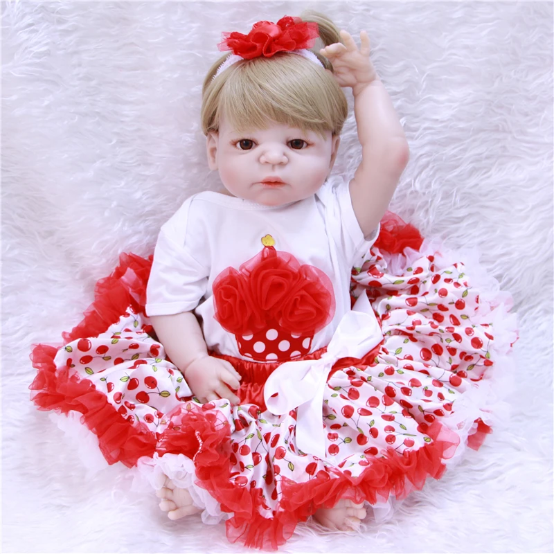 

DollMai realistic silicone dolls reborn babies 23" child toy dolls reborn gift bebes reborn bonecas brinquedo menina
