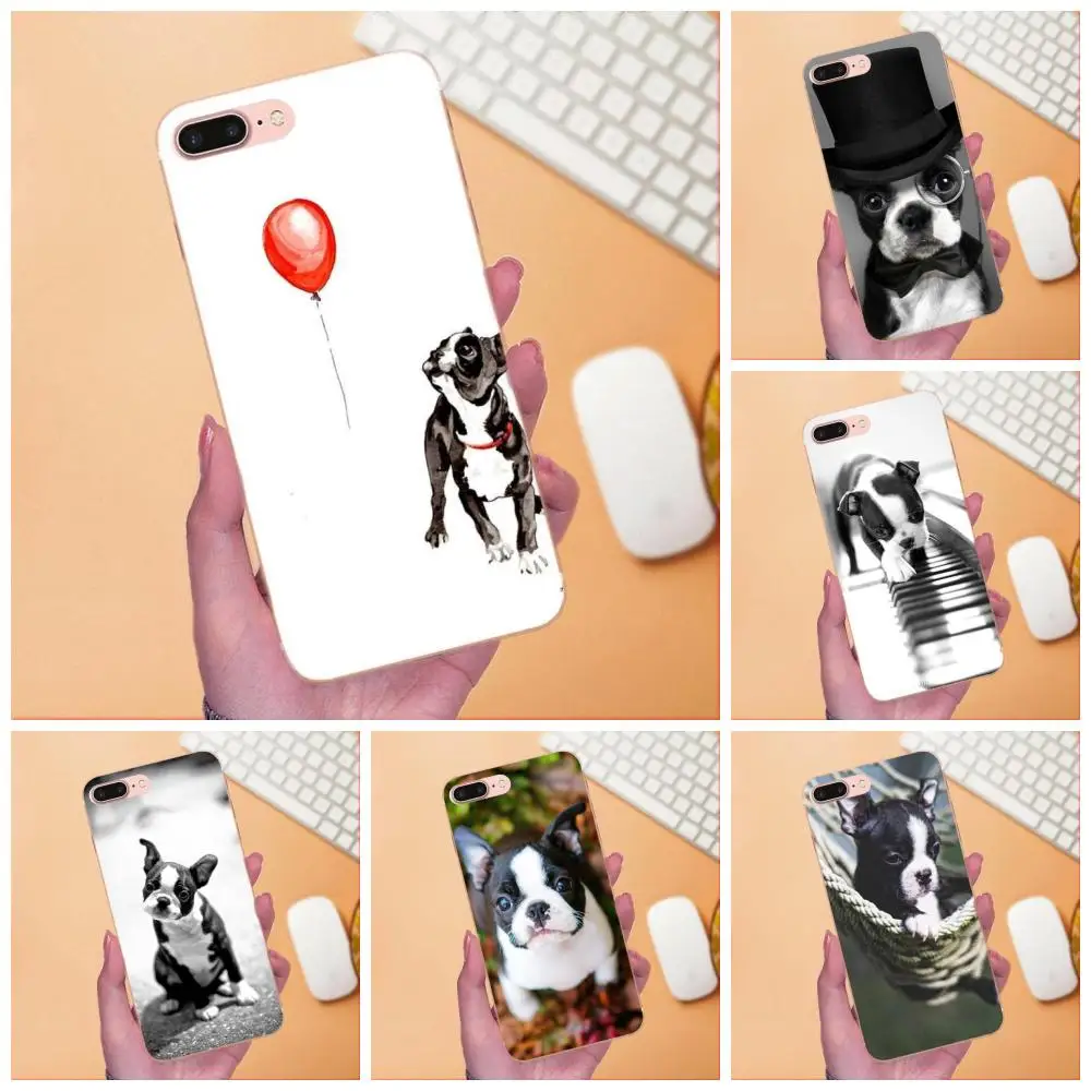 ТПУ чехол Бостон терьер собака щенок для Sony Xperia Z Z1 Z2 Z3 Z4 Z5 compact Mini M2 M4 M5 T3 E3 E5 XA XA1 XZ