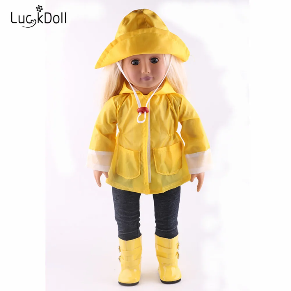 LUCKDOLL Rain подходит для 18-дюймовых американских кукол 43 см аксессуары одежды