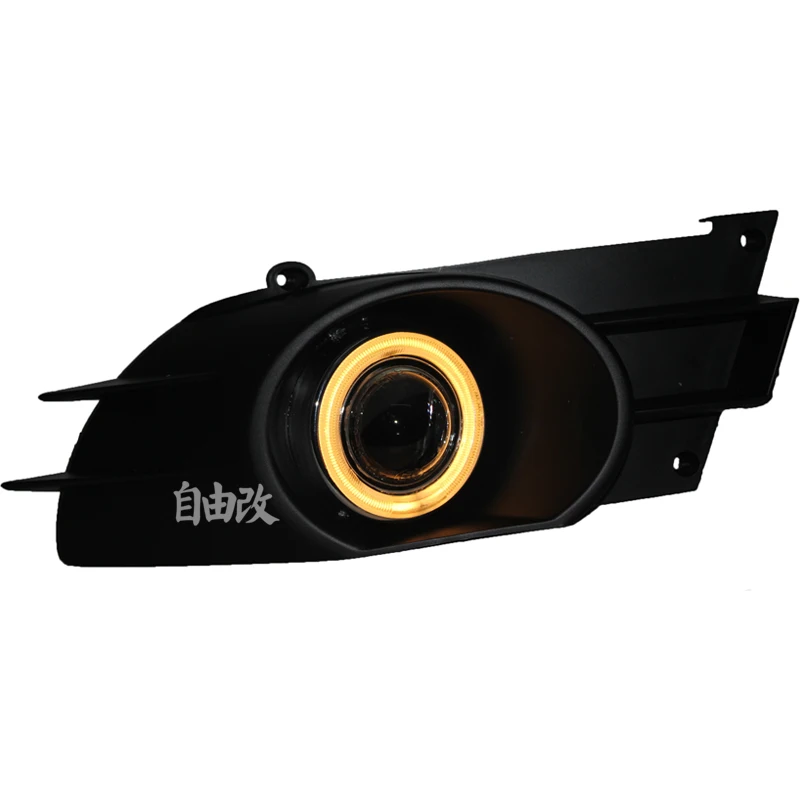 EOsuns COB angel eye Светодиодный дневной ходовой светильник DRL+ галогенный противотуманный светильник+ объектив проектора для suzuki sx4 sedan