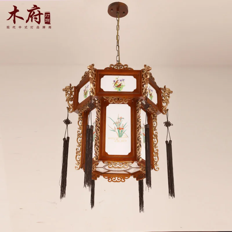 Beste Chinese Hanglamp Retro Lantaarn Hotel Theehuis Balkon Licht Hal Lamp Chinese Stijl Lantaarn Lamp Hanglamp Wl05021403