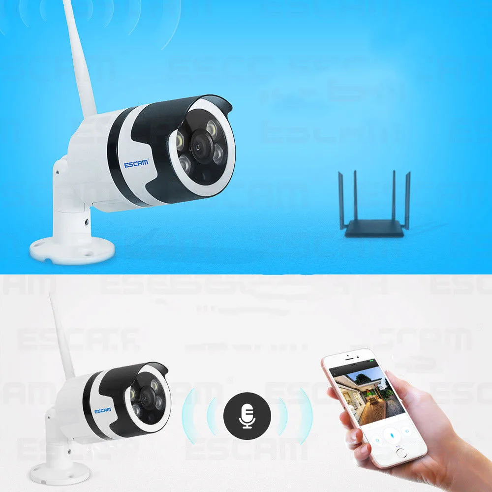 ESCAM QF508 HD 1080P WiFi приложение ночного видения двухсторонняя аудио ip камера