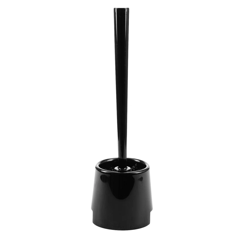 Щетка для унитаза с держателем Черный полипропилен протирания ванной