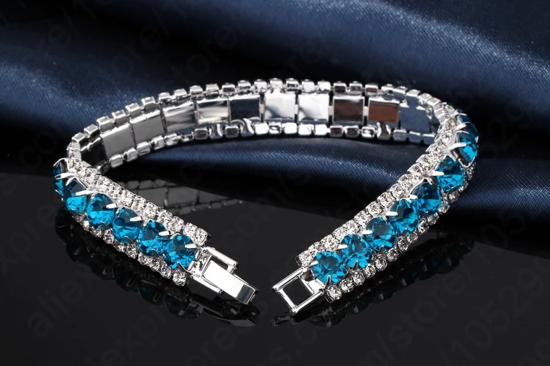 Cubic Zircon Bracelet&amp Bangle Bling Wristband 925 Sterling Silver Women Wedding Bridal Jewelry Free SHip | Украшения и