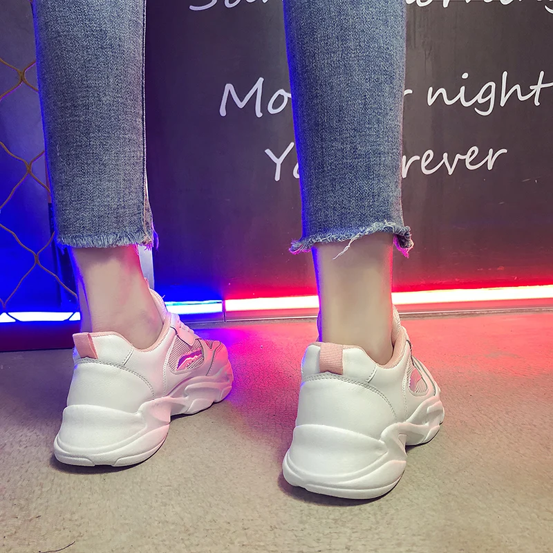 Женские кроссовки с высоким берцем на платформе Chaussure Femme весна 2019|Женские и кеды|