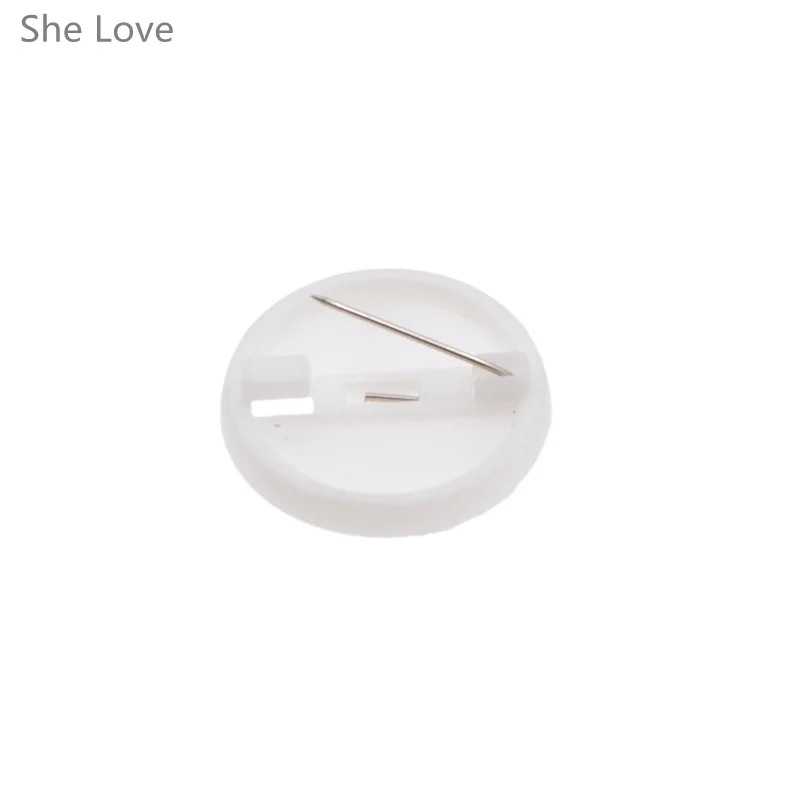 Шт. 100 шт. белый пластик значок булавка для самостоятельного размещения