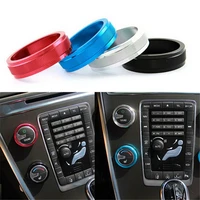 4x aluminum alloy car air conditioner knob switch button ring trim sticker styling for volvo s60 v60 xc60 s60 ls80 v40