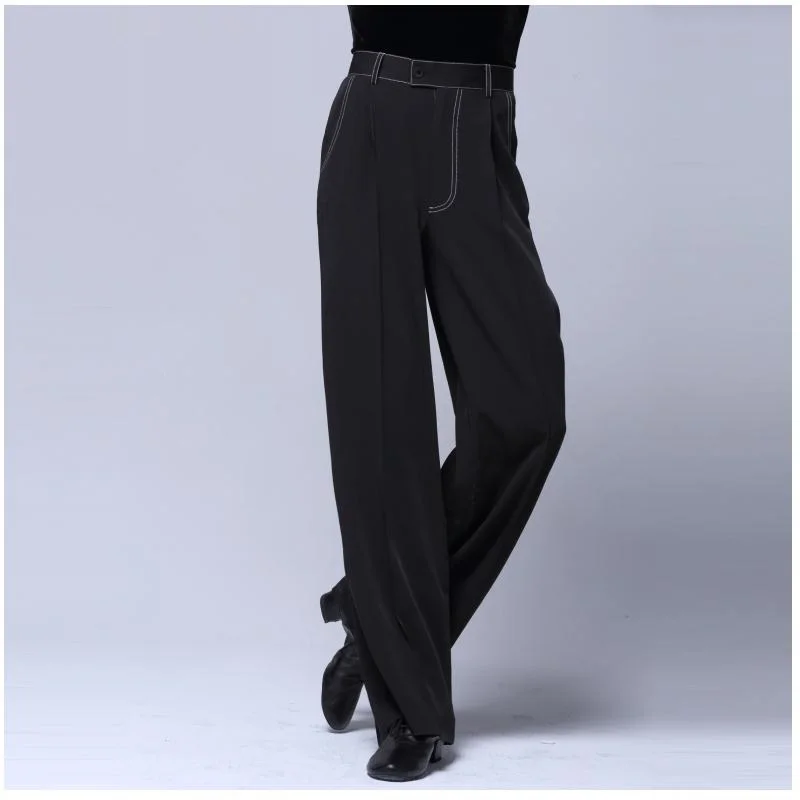 

Hot Selling Male Latin Dancing Trouser Men's Black Pants Samba Chacha Paso Professional Men's Ballroom Dance Trousers B-6988