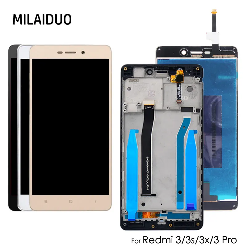 IPS ЖК дисплей для Xiaomi Redmi 3 3X сенсорный экран дигитайзер 3s сборка Замена черный